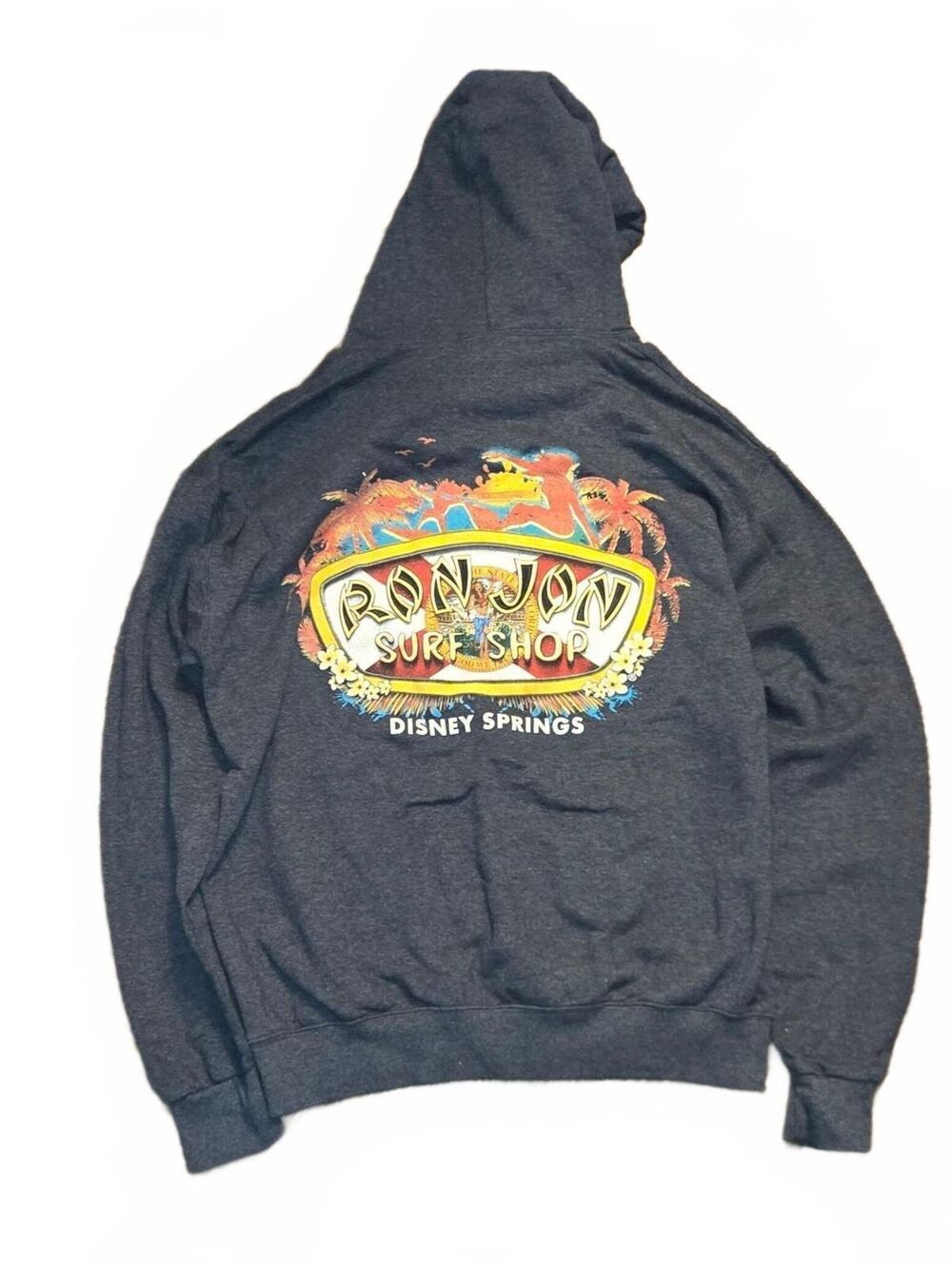 Ron Jon Surf Shop Hoodie Disney Springs Mens Medium Gray